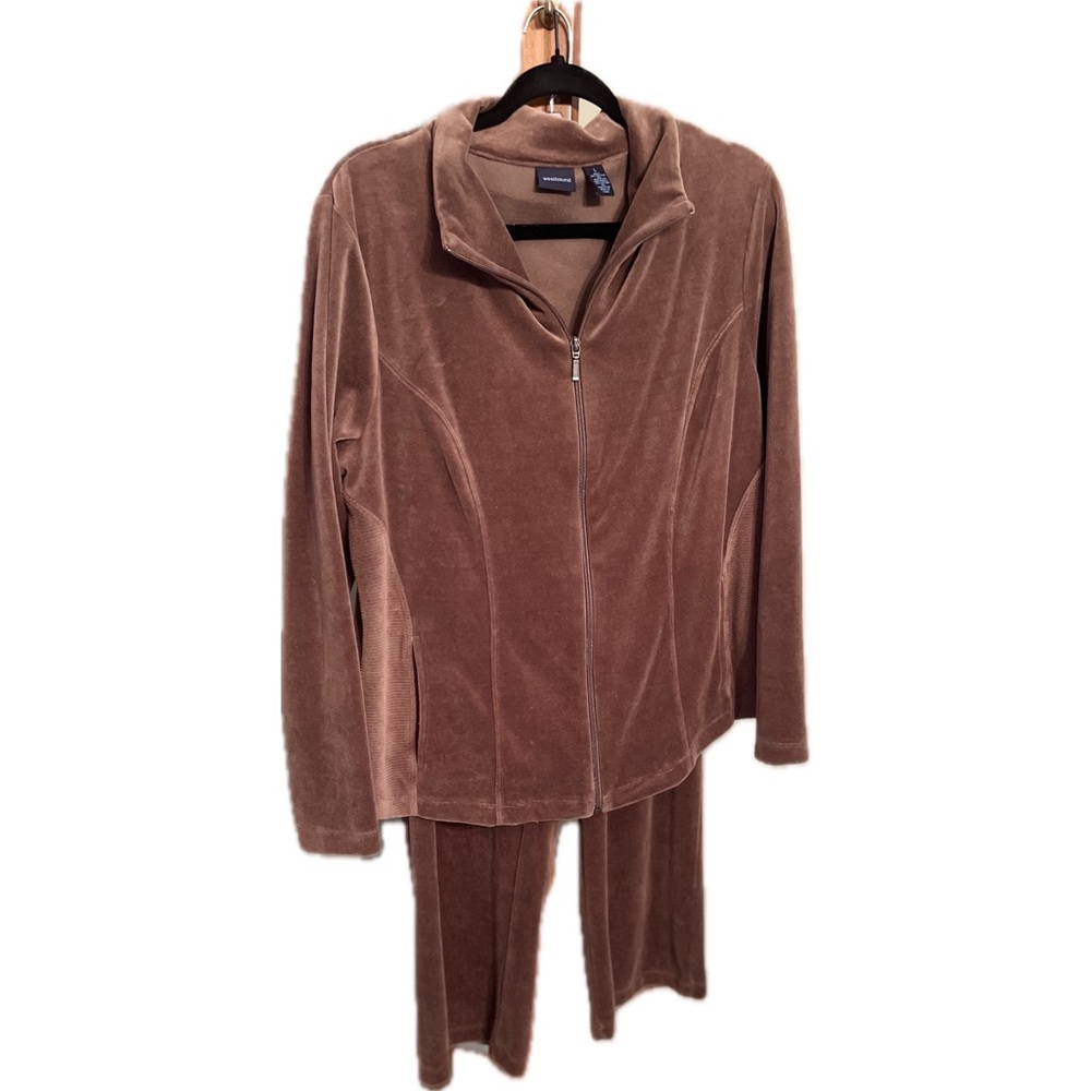 Westbound Brown Velour Women's Set size large - Picture 2 of 8